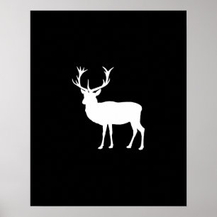 Affiche La partie de célibataire noire et blanche de