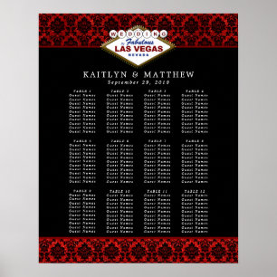 Affiche La Parties scintillant Damask Las Vegas Mariage Co