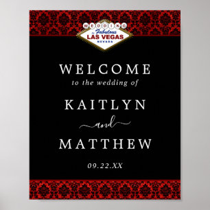 Affiche La Parties scintillant Damask Las Vegas Mariage Co