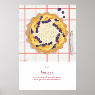 Affiche La passion de la cuisine avec crostata, tarte ital