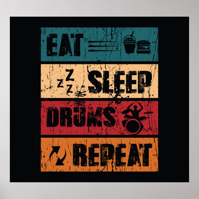 Affiche La passion du tambour : illustration de design de  (Devant)