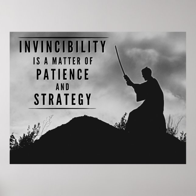 Affiche La patience de l'invincibilité - Inspirationnel (Devant)