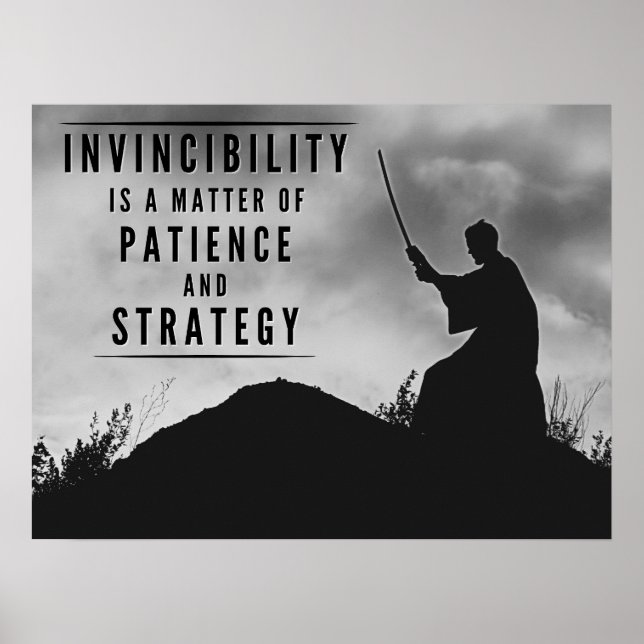 Affiche La patience de l'invincibilité - Inspirationnel (Devant)