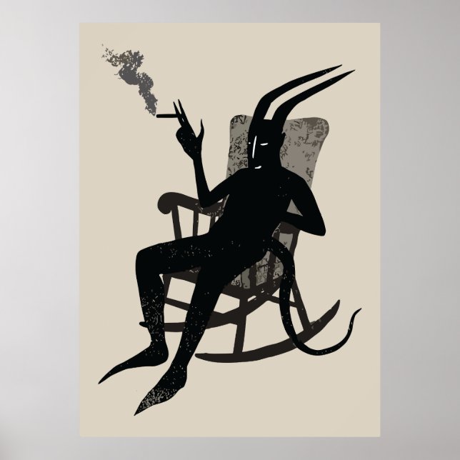 Affiche La pause du diable – Illustration de dark humor (Devant)