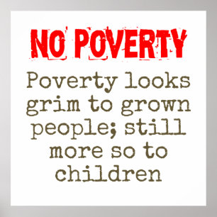 Affiche La Pauvreté Semble Grave Pour Les Gens Croissants 