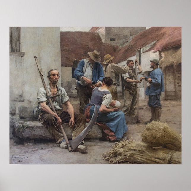 Affiche La Paye des Moissonneurs – Lhermitte, 1882 (Devant)