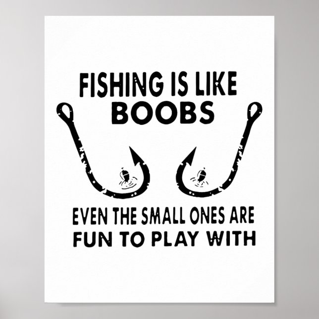 Affiche La pêche est comme les seins, même les petits sont (Devant)