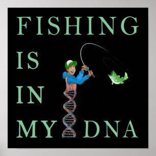 Affiche La pêche est dans mon ADN
