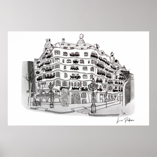 Affiche La Pedrera - Casa Milá (Barcelona (Devant)