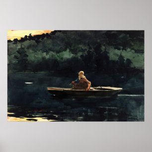 Affiche La peinture aquarelle The Rise de Winslow Homer