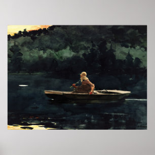 Affiche La peinture aquarelle The Rise de Winslow Homer