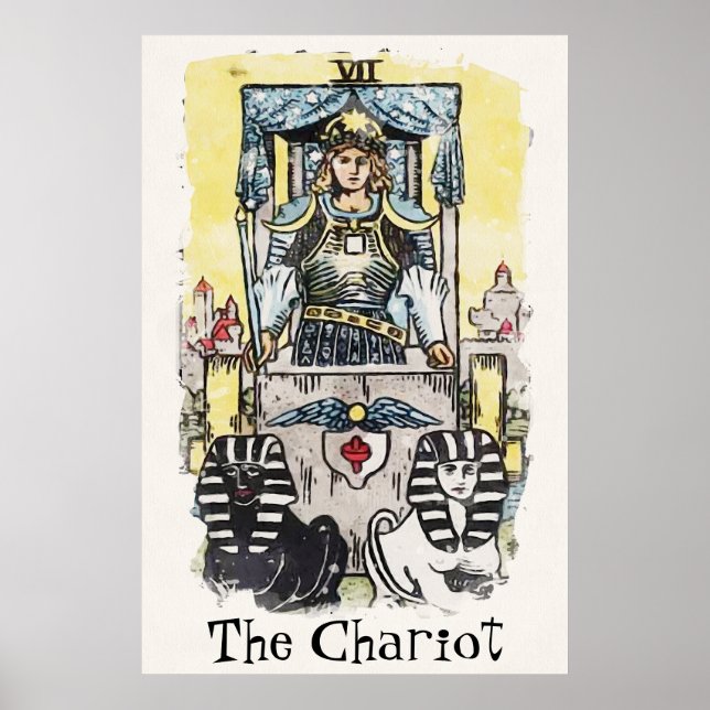 Affiche La peinture de la carte Tarot Arcana majeure Chari (Devant)