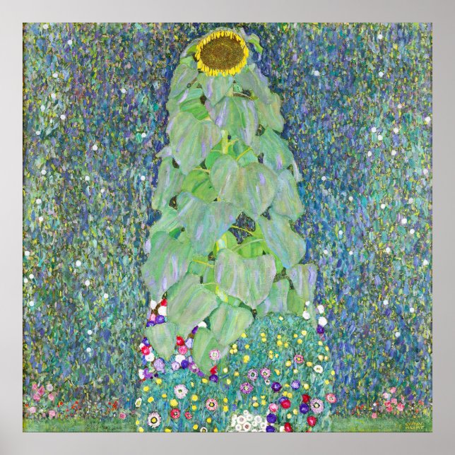 Affiche La peinture de tournesol de Gustav Klimt  (Devant)