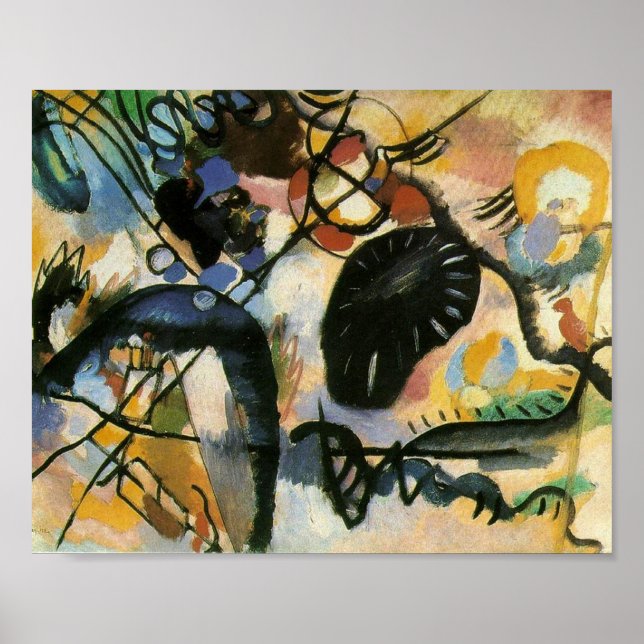 Affiche La peinture de Wassily Kandinsky, Tache noire, (Devant)