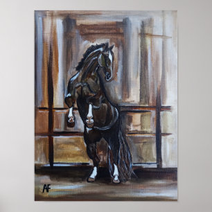 Affiche La peinture du cheval sauvage par Alfred Fox