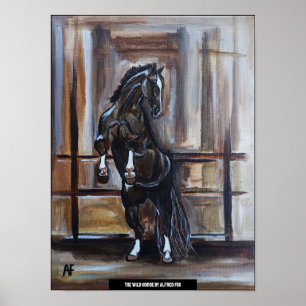 Affiche La peinture du cheval sauvage par Alfred Fox