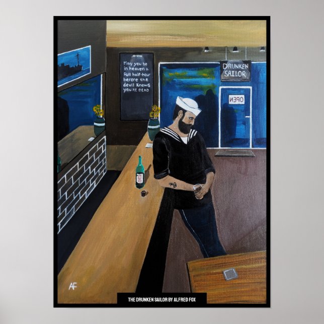 Affiche La Peinture du Marin Ivre par Alfred Fox (Devant)