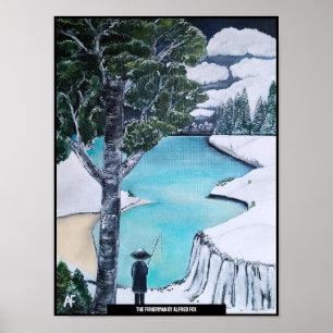 Affiche La peinture du pêcheur par Alfred Fox