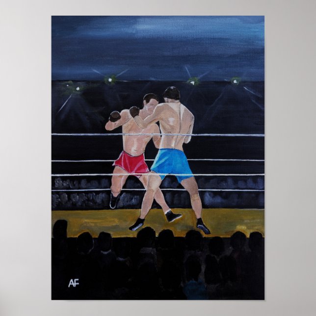 Affiche La peinture Les Boxeurs par Alfred Fox (Devant)