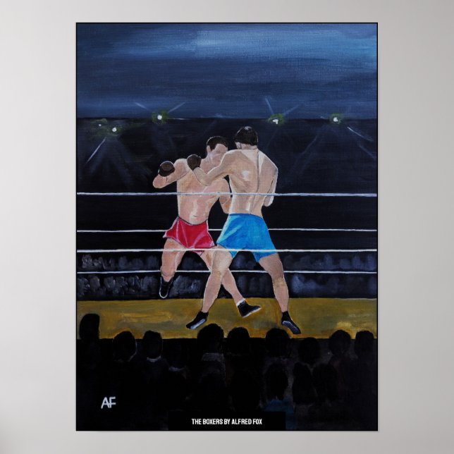 Affiche La peinture Les Boxeurs par Alfred Fox (Devant)