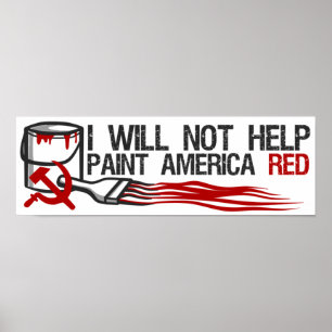 Affiche La peinture rouge du socialiste
