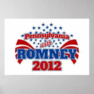 Affiche La Pennsylvanie avec Romney 2012