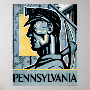 Affiche La Pennsylvanie WPA