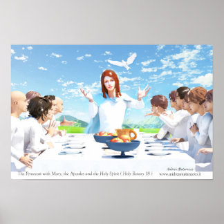 Affiche La Pentecôte - Marie, les Apôtres et le Saint-Espr
