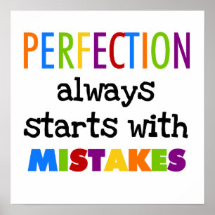 Affiche La Perfection Commence Par Des Erreurs