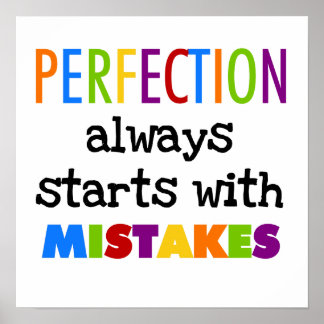 Affiche La Perfection Commence Par Des Erreurs
