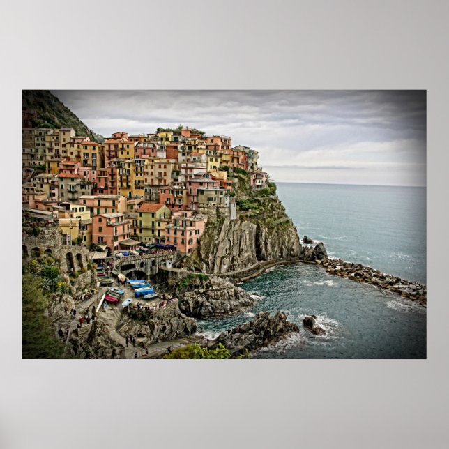 Affiche La périphérie de l'Italie - Manarola - Cinque Terr (Devant)