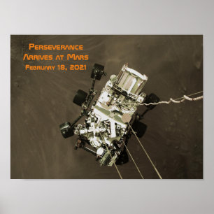Affiche La persévérance arrive sur Mars
