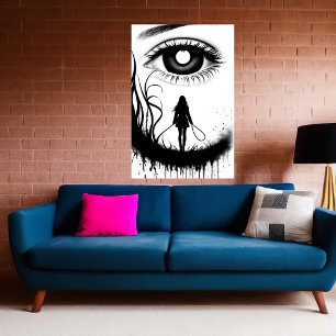 Affiche La personne et l'oeil   Art AI