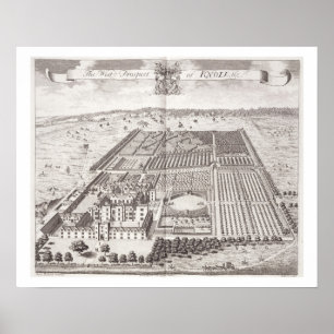 Affiche La perspective occidentale de Knole, de