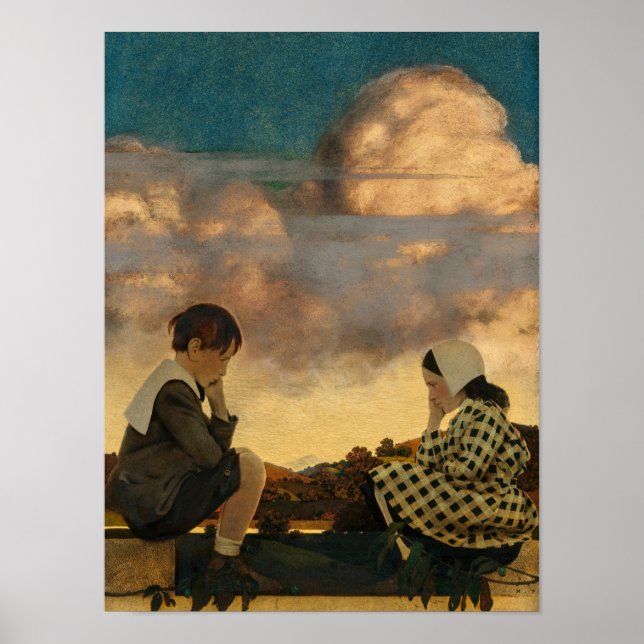 Affiche La Petite Pêche, 1904 par Maxfield Parrish (Devant)