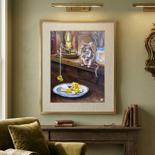 Affiche La petite pêcheuse peinture par Alfred Fox