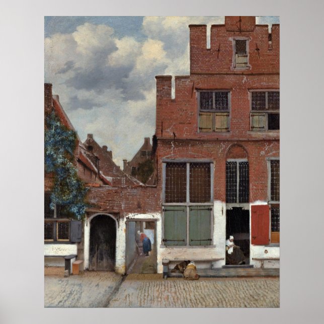Affiche La petite rue de Johannes Vermeer (Devant)