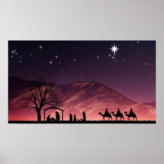 Affiche la petite ville de bethlehem