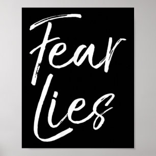 Affiche La Peur Est Une Citation De Menteur Citation De Co