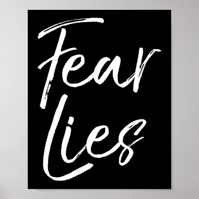 Affiche La Peur Est Une Citation De Menteur Citation De Co (Devant)