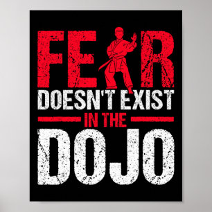 Affiche La peur n'existe pas dans le karaté du dojo