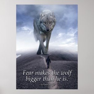 Affiche La peur rend le loup plus grand qu'il ne l'est