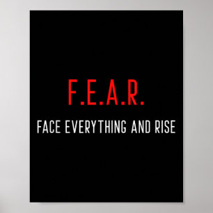 Affiche La Peur Tout Visage Et Augmenter Motivation Inspir
