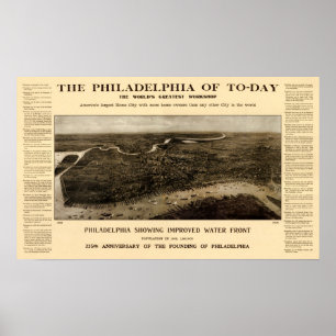Affiche La Philadelphie d'aujourd'hui - 1908