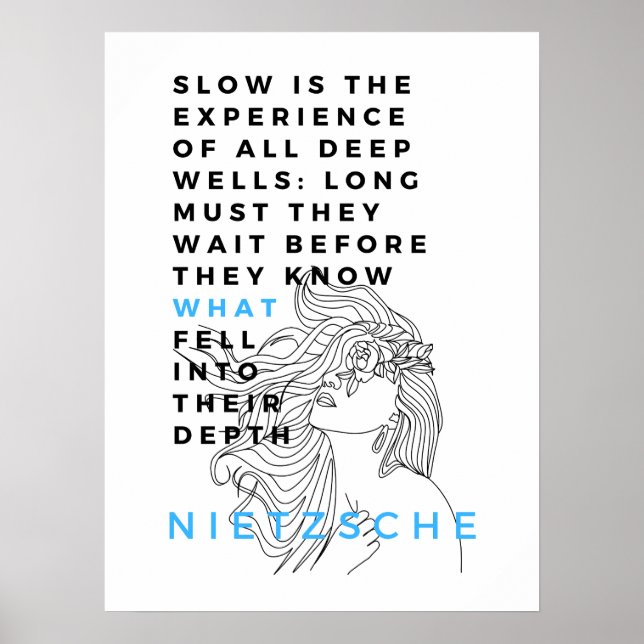 Affiche La philosophie de l'âme profonde cite Nietzsche (Devant)