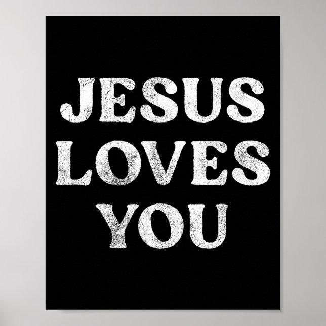 Affiche La phrase Jésus t'aime sur un  (Devant)