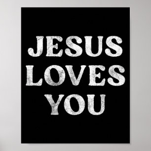 Affiche La phrase Jésus t'aime sur un 