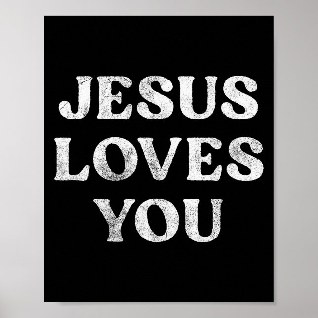 Affiche La phrase Jésus t'aime sur un  (Devant)