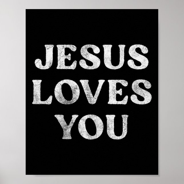 Affiche La phrase Jésus t'aime sur un tri-blend premium (Devant)