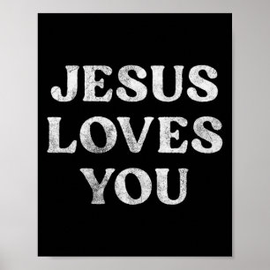 Affiche La phrase Jésus t'aime sur un tri-blend premium